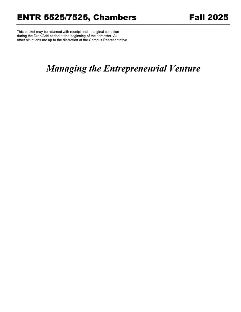 ENTR 5525/7525, Chambers (Digital Only)