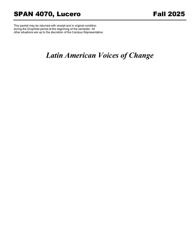 SPAN 4070, Lucero (Hard Copy)