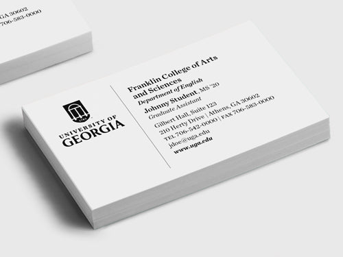 UGA Student Business Card