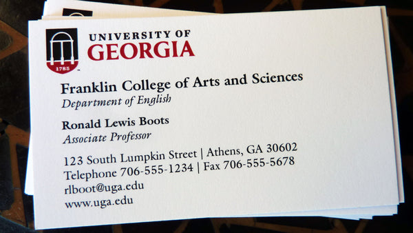 UGA Business Cards