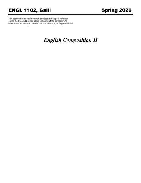 ENGL 1102, Galli (Digital Only)