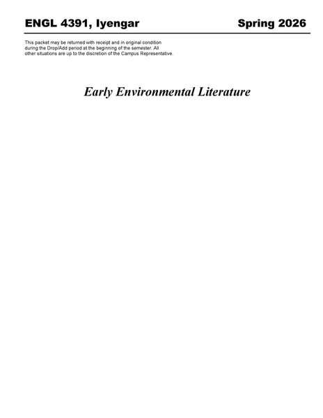 ENGL 4391, Iyengar (Hard Copy)