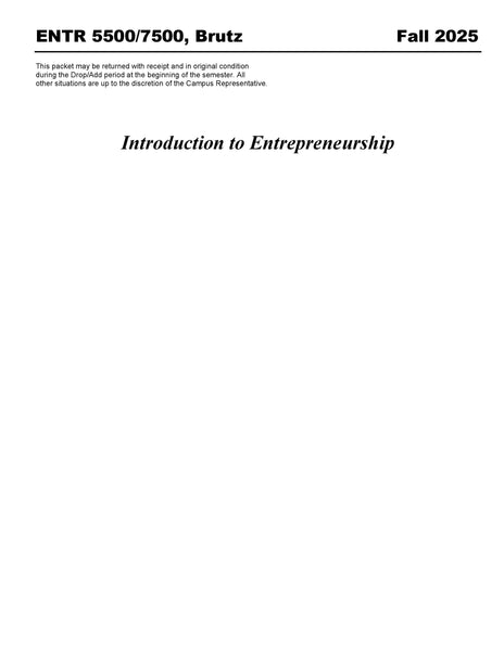 ENTR 5500/7500, Brutz (Hard Copy)