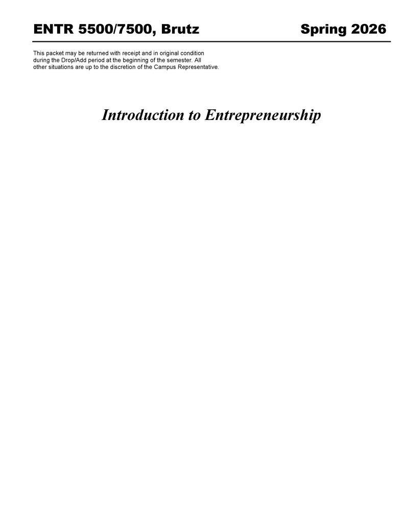 ENTR 5500/7500, Brutz (Digital Only)