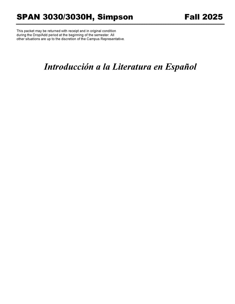 SPAN 3030/3030H, Simpson (Hard Copy)