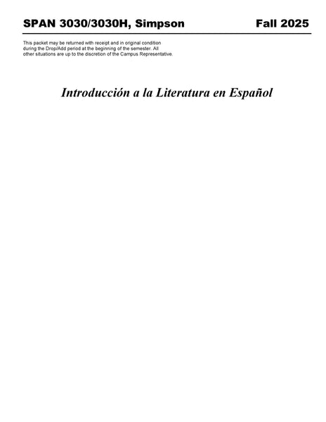 SPAN 3030/3030H, Simpson (Hard Copy)