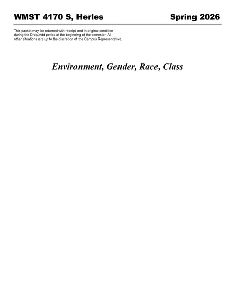 WMST 4170 S, Herles (Hard Copy)