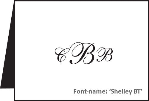 Thank You/Note Card - Monogram – Bel Jean Copy Print